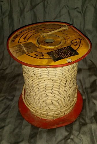 Plastic Wire &amp; Cable Corp. Jewett City Braided Thermostat 3 Wire Vintage ~350ft