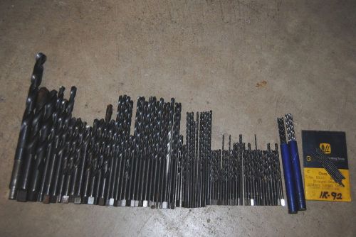 Huge 95 pc HS Morse Drill Bit Lot Made in USA 1/16 - 9/16 New &amp; Used High Speed