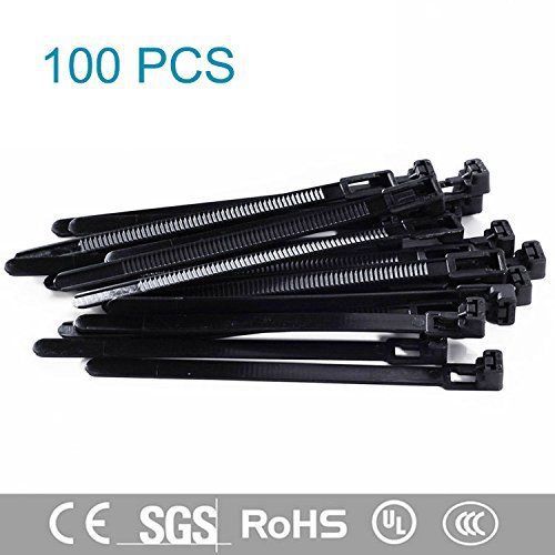 Magic&amp;shell 100pcs 8&#034;200mml 0.3&#034;7.8mmw releasable/reusable nylon cable zip ties for sale