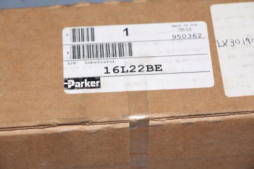 Parker 16L22BE Lubricator, Metal Bowl with Sight Gauge, Manual Drain,