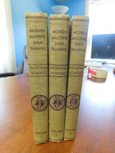 1943 Set of 3 Books - Machine Shop Training by National Schools