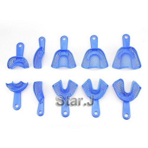 16pcs/8 sets Dental Impression Tray Plastic-Steel NEW