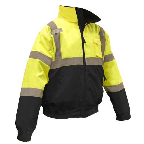 Radians sj110b high visibility class 3 two-in-one bomber jacket green-yellow- 4x for sale