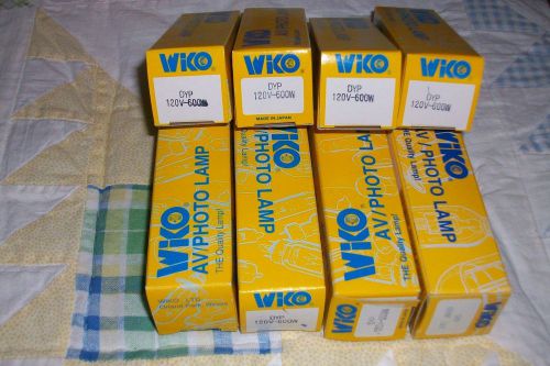 8 New Old Stock WIKO PROJECTOR LAMPS DYP 125V - 600W,
