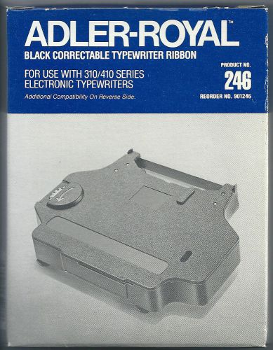 Adler-royal no. 246 black correctable typewriter ribbon; new in box old stock for sale