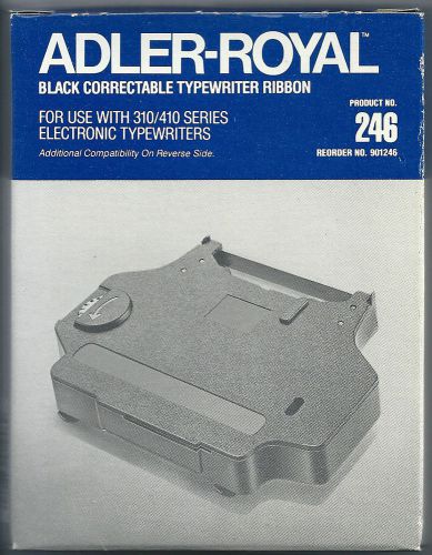 Adler-Royal No. 246 Black Correctable Typewriter Ribbon; New in Box Old Stock