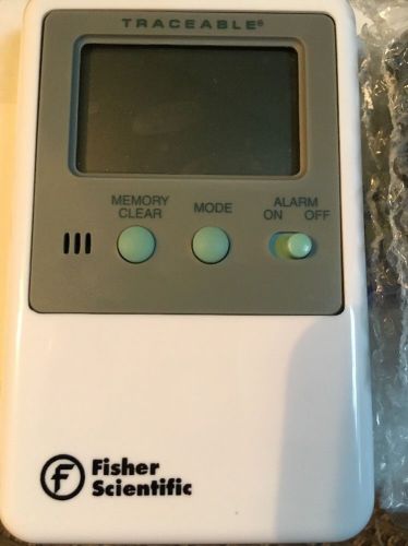 Fisher Scientific Traceable Refrigerator Freezer Alarm Thermometer