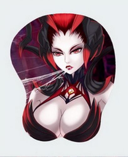 League Of Legends Anime Spider Queen Elise Bust Stereoscopic Mouse Pad