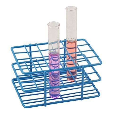 Blue Epoxy Coated Steel Wire Test Tube Rack, 24 Holes, Outer Diameter permitted