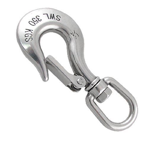 Uxcell 350 kgs lifting stainless steell swivel eye hook 1/4 product name : swiv for sale