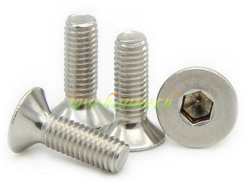 50pcs m3 stainless steel flat head countersunk hex socket cap screw bolt for sale