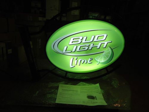 ANHEUSER-BUSCH, BUD LIGHT LIME WALL MOUNTING, TWO SIDE SIGN, NEW IN BOX