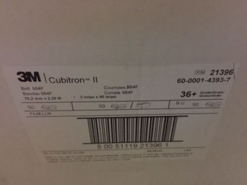 (Box of 50) 3M 3&#034; X 90&#034; Cubitron II Cloth Belt 984F 36 GRADE #21396