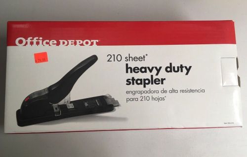 Office Depot Brand Heavy-Duty Stapler, 210 Sheets Of 20 Lb Paper, Black *NEW*