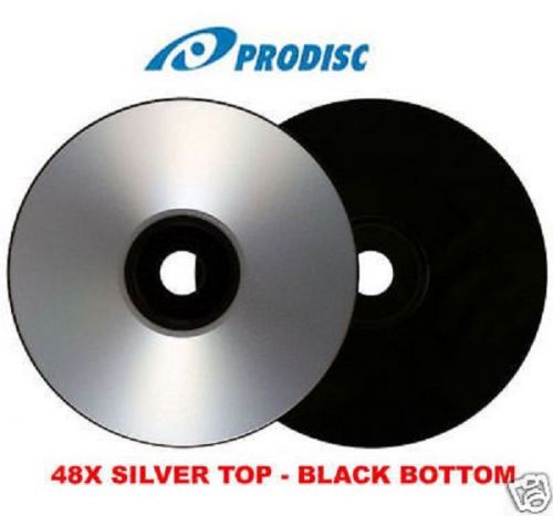 500 pcs prodisc cd-r, 48x, silver shiny top, black bottom for sale
