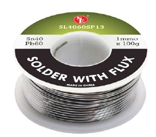 Spool of 100 Grams Flux Coated Soldering Wire 1mm Thick Diameter 40/60 Tin/Lead