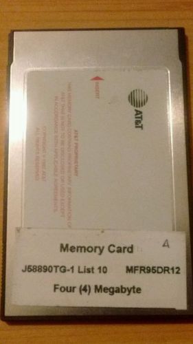 AVAYA DEFINITY LUCENT MEMORY CARD J58890TG-1 List 10 MFR95DR12  4 MEGABYTE
