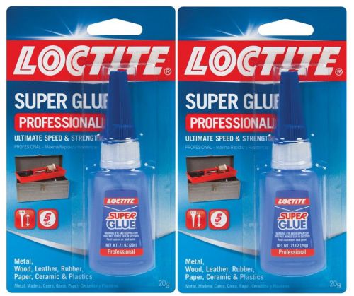 2 New! 20g LOCTITE LIQUID PROFESSIONAL Strong Super Glue Clear Adhesive 1365882