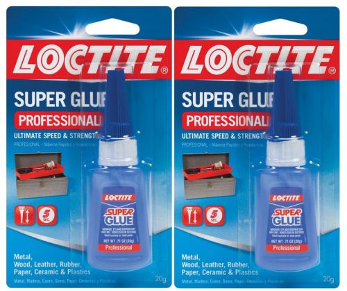 2 New! 20g LOCTITE LIQUID PROFESSIONAL Strong Super Glue Clear Adhesive 1365882