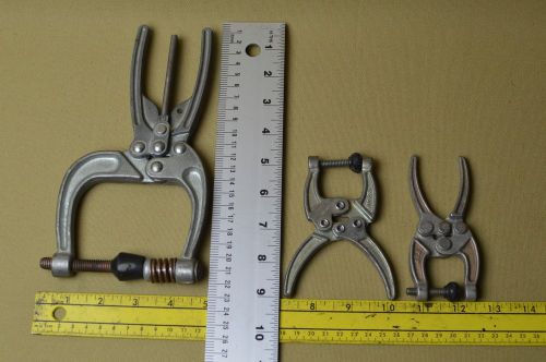 3 Locking Toggle C Clamps. Carr Lane, Destaco type Toggle Pliers