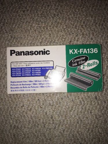 Panasonic KX-FA136 FAX Replacement Cartridge 2-Rolls New! Free Shipping!