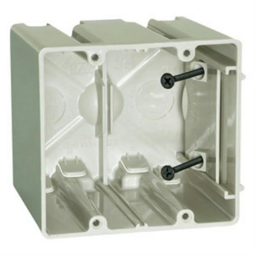 Allied Moulded SB-2 SliderBox Adjustable 2-Gang Receptacle Outlet Box 3-9/16in