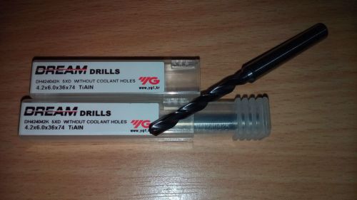 *ORIGINAL* YG1, DREAM DRILLS 4,2mm, DH424042K, 5xD, without coolant holes