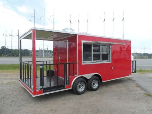 20ft enclosed concession stand mobile kitchen food vending bbq trailer loaded for sale