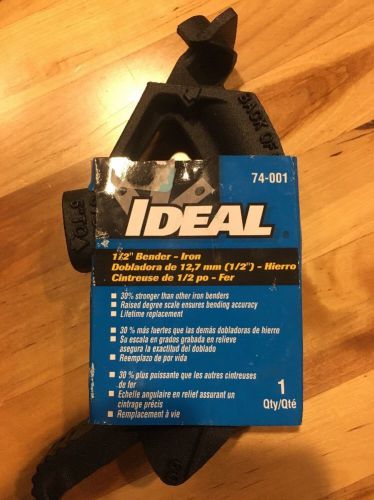 Ideal 1/2&#034; Bender-Iron, Pipe Bender, 74-001. New, without pipe
