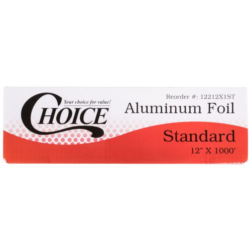 Choice 12&#034; x 1000&#039; food service standard aluminum foil roll 12212x1st for sale