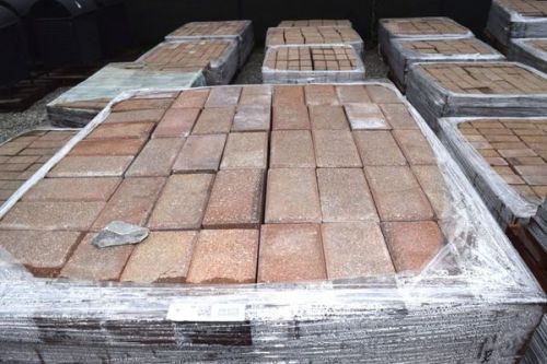 6 Pallets of Rose/Pink/Red Color Concrete Pavers 400 s/f Coverage Thick 2&#034; Paver
