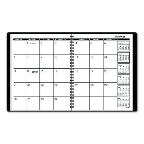 At-a-glance monthly planner 6-7/8 x 8-3/4 black for sale