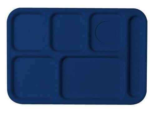 Cambro PS1014186 Textured Penny-Saver School Tray, 6-Compartment, 10&#034; X 14-1/2&#034;,