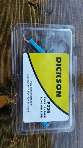 Dickson p226 pens , 6-Pack Long Nib Blue