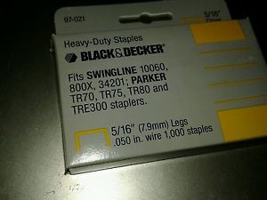 Black and Decker Heavy Duty Staples 5/16&#034; -  7.9mm legs 1000 Staples