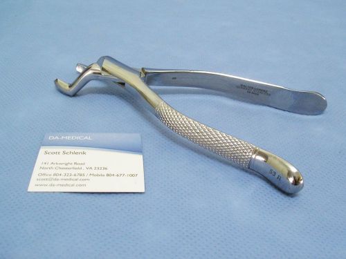 W Lorenz 09-0458 Extracting Forceps, #53, for Upper Molars, German