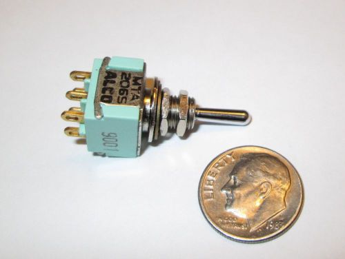 ALCO MTA206S MINIATURE TOGGLE SWITCH  DPDT C-OFF  (ON)-OFF-(ON)  MOMENTARY   NOS
