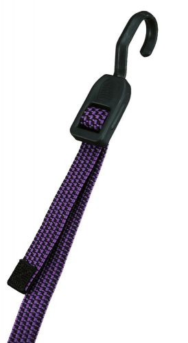 Highland (9414800) 10&#034;-25&#034; Black and Purple Adjustable Fat Strap Bungee Cord ...