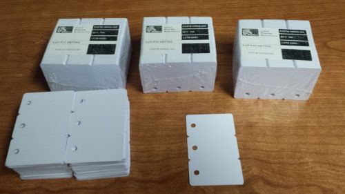 Zebra 104523-020 PVC cards White 30 mil 397pcs 3-Up breakaway key tags