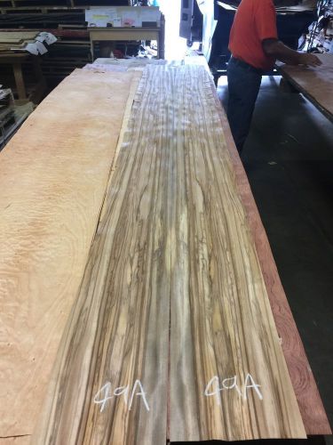 Wood Veneer Red Gum 8x120 2Pcs Total Raw Veneer &#034;EXOTIC&#034; 49A MEX