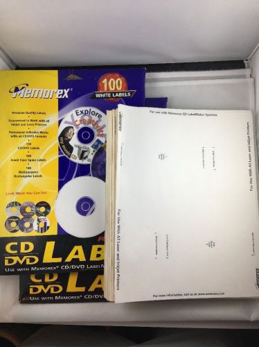 100 Sheets Of Memorex Cd DVD Labels Refills For Inkjet And Laser Printer