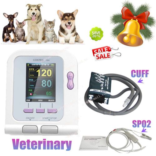 Veterinary Digital Blood Pressure Monitor Tongue Clip Spo2, PR + probe+ cuff HOT