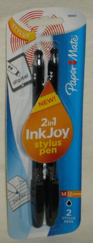 PaperMate - 2 in 1 Ink Joy Stylus Pen - Black Medium 1.0mm / 2 Pack Pens
