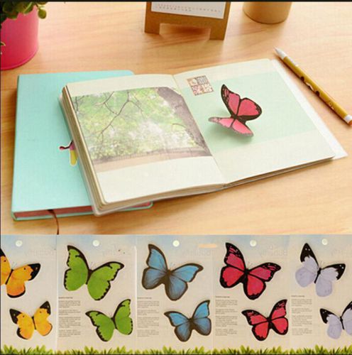 Cute Butterfly Sticker Bookmark Marker Memo Flags Index Tab Sticky Notes zoe
