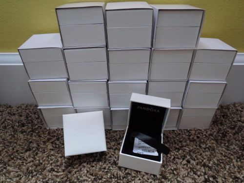 20 Lot Authentic Pandora Charm/Ring Boxes Empty New 2&#034;x 2&#034; With Sleeve