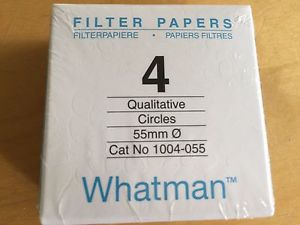 Whatman Filter Paper # 4 Qualitative 55mm ,100 Circles Cat No 1004-055