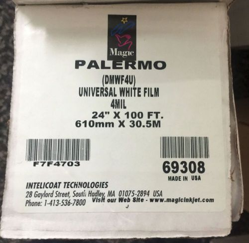 Close-Out Magic Palermo Film - 24&#034;x100&#039; 4mil Glossy White Opaque Polyester Film
