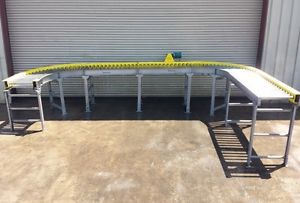 Lot of 21” Bi-Directional Powered Roller Case Conveyor, Box Conveying