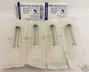 5 - BD 10ml Syringes Luer-Lok Tip 309604  Individually Wrapped