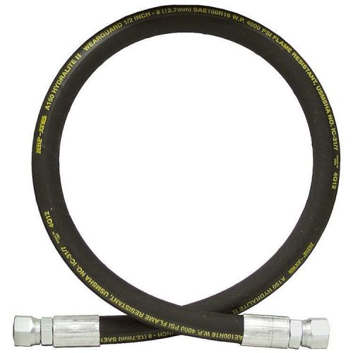 1/2&#034; x 72&#034;  two wire braid hydraulic hose  jic 10 swivel  4000 psi  941-2272 for sale